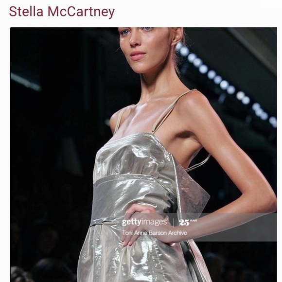 STELLA MCCARTNEY🔥CHAMPAGNE SILVER MINI DRESS 🔥 Stunning “Party Ready” Dress 🔥 - Picture 9 of 13